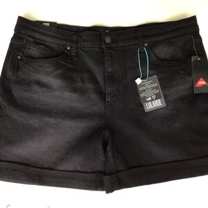 LULAROE Boyfriend Black Denim (Acadia) Shorts NWT Size 34 (16)